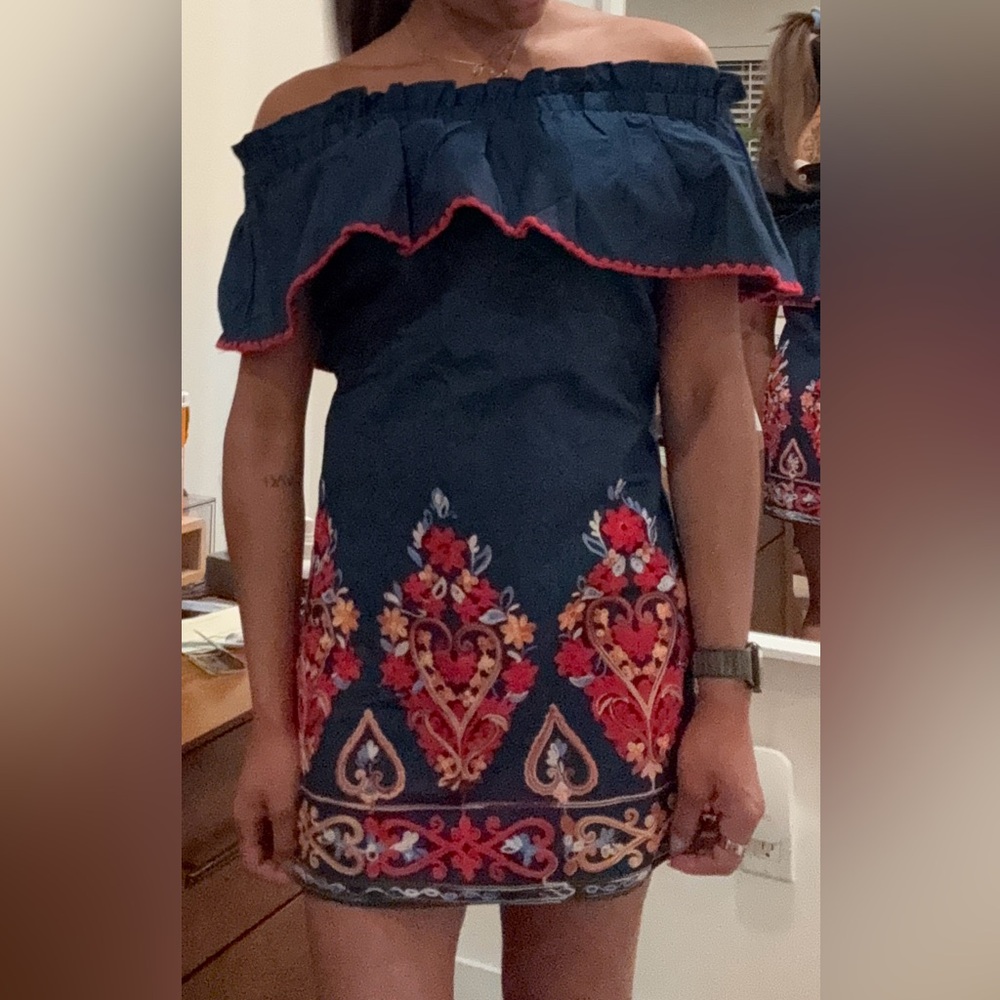 Free The Rose Off The Shoulder Chambay Dress